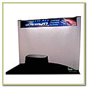 Tradeshow portable display backlit graphics shipping case conversion