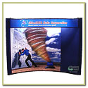Trade show Pop up display graphics, photo mural panels backlit header